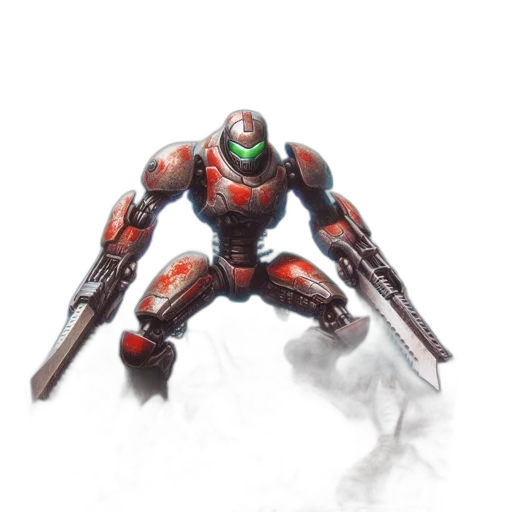 robot, weapon, sword, staff, concept art, 3d render, pixel art, photorealistic transparent PNG cut-out