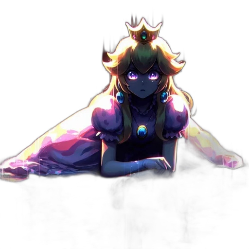crown, dress, mask, creature, concept art, watercolor, anime, fantasy art transparent PNG cut-out