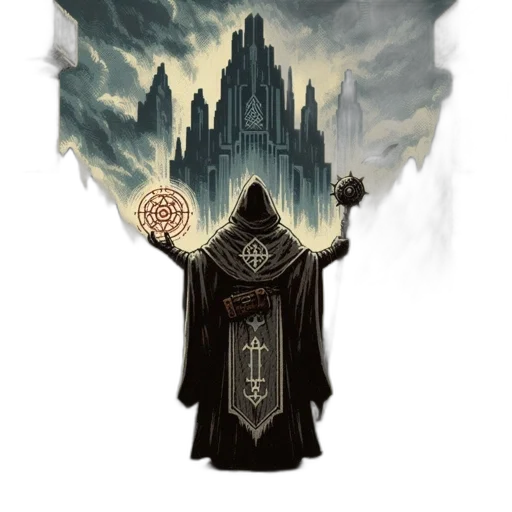 jacket, sword, crown, staff, fantasy art, concept art, comic book art, pixel art transparent PNG cut-out