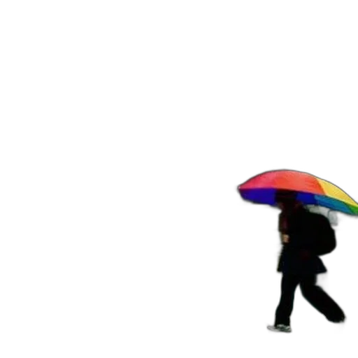 umbrella, hat, jacket, staff, 3d render, concept art, photorealistic, pixel art transparent PNG cut-out
