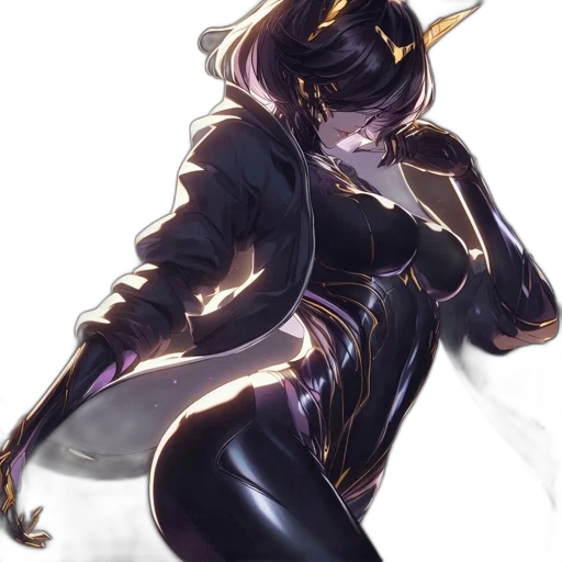 staff, weapon, concept art, cyberpunk, anime, fantasy art, neon lights, dark transparent PNG cut-out