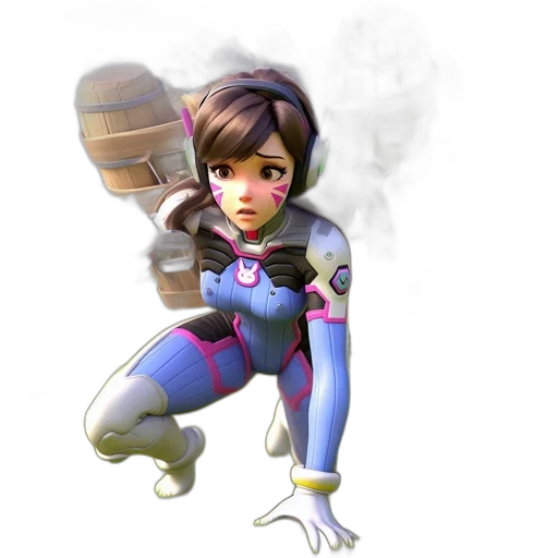 robot, weapon, staff, concept art, 3d render, fantasy art, pixel art, animated transparent PNG cut-out