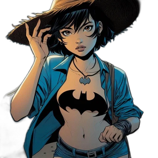 comic book art, concept art, cartoon, fantasy art, female, animated, character, stands transparent PNG cut-out
