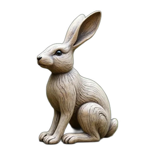 animal, creature, 3d render, photorealistic, concept art, fantasy art, weathered, wooden transparent PNG cut-out