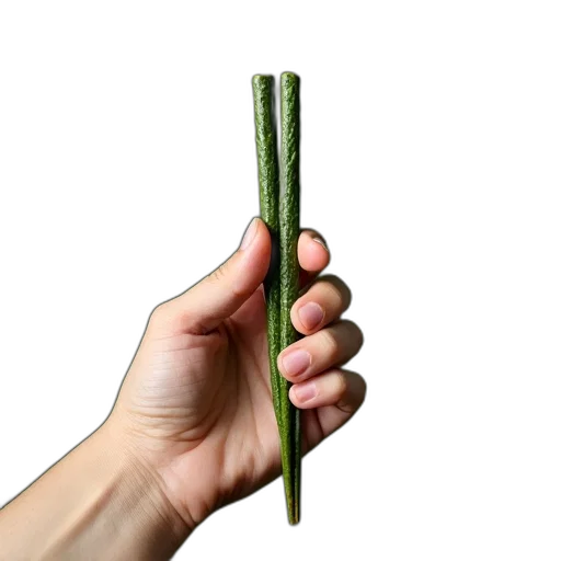 weapon, staff, food, sword, 3d render, photorealistic, green, person transparent PNG cut-out