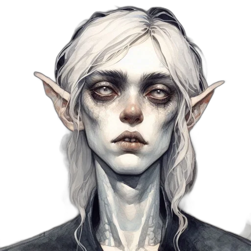 face, staff, creature, mask, fantasy art, concept art, watercolor, photorealistic transparent PNG cut-out