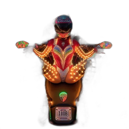 robot, bottle, jacket, 3d render, concept art, pixel art, person, rides transparent PNG cut-out