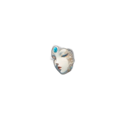 mask, face, jewelry, robot, vaporwave, 3d render, pixel art, photorealistic transparent PNG cut-out