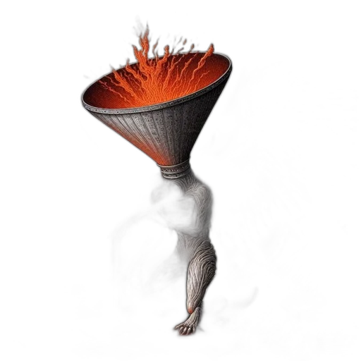 hat, creature, crown, hair, concept art, 3d render, fantasy art, watercolor transparent PNG cut-out