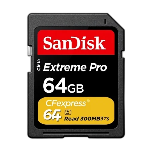 black, sandisk, extreme, pro, 64gb, cfexpress, memory, card transparent PNG cut-out