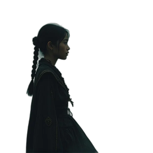 dress, crown, hair, jacket, concept art, dark, woman, warrior transparent PNG cut-out