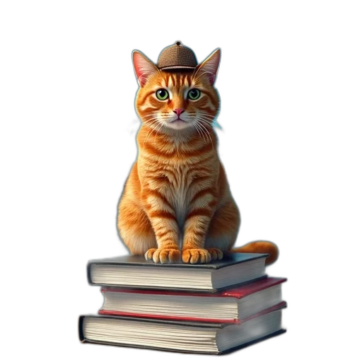 hat, staff, animal, photorealistic, 3d render, concept art, pixel art, second transparent PNG cut-out