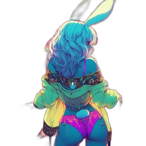 dress, staff, jacket, mask, fantasy art, concept art, watercolor, cyberpunk transparent PNG cut-out