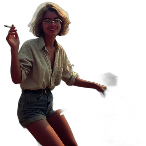 staff, umbrella, weapon, hair, photorealistic, oil painting, vaporwave, concept art transparent PNG cut-out