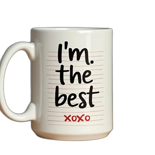 mug, says, best, xoxo transparent PNG cut-out