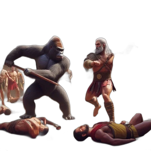 creature, animal, concept art, fantasy art, 3d render, comic book art, fire, forest transparent PNG cut-out