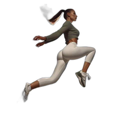 concept art, 3d render, pixel art, photorealistic, athlete, green, top, white transparent PNG cut-out