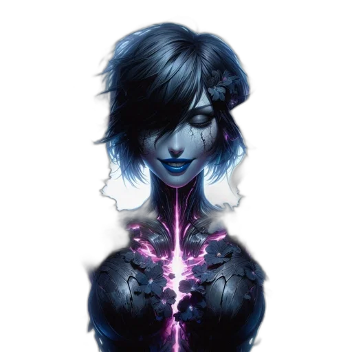 comic book art, concept art, cyberpunk, fantasy art, neon lights, dark, fantastical, character transparent PNG cut-out