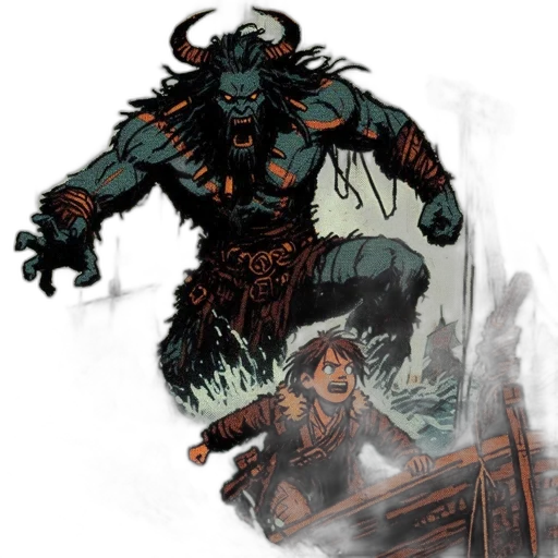 creature, concept art, comic book art, fantasy art, pixel art, boy, small, boat transparent PNG cut-out