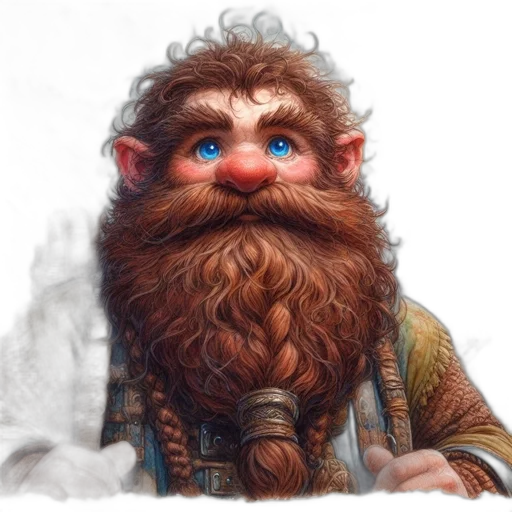 face, staff, creature, fantasy art, concept art, photorealistic, 3d render, friendly-looking transparent PNG cut-out
