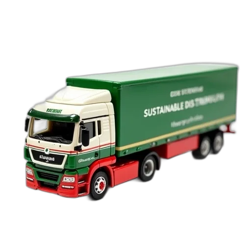 3d render, photorealistic, toy, truck, name, eddie, stobart, side transparent PNG cut-out