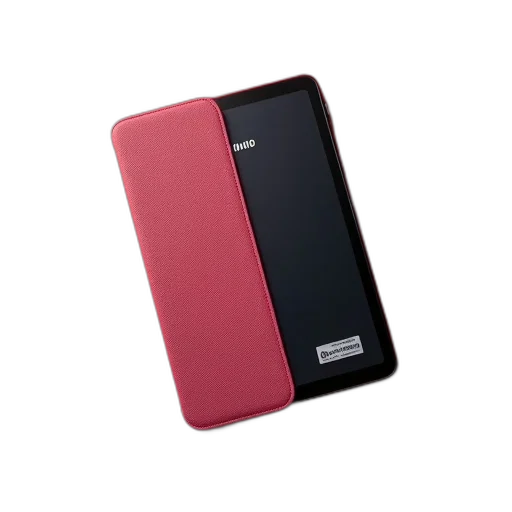 red, samsung, tablet, black, cover, displayed, background, has transparent PNG cut-out