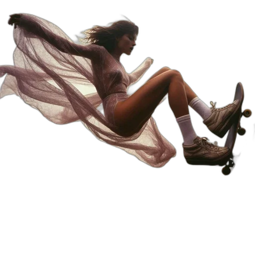 shoes, hair, dress, concept art, photorealistic, fantasy art, comic book art, woman transparent PNG cut-out