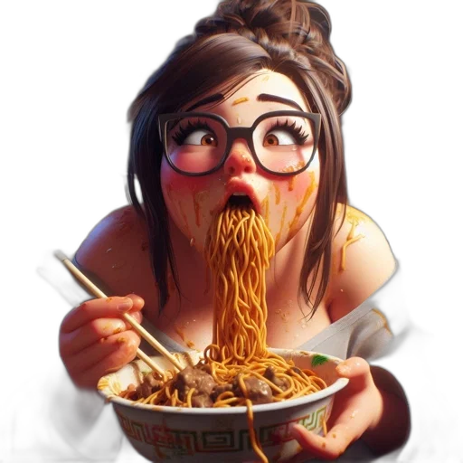 food, face, animal, photorealistic, cartoon, concept art, 3d render, animated transparent PNG cut-out
