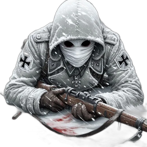 weapon, jacket, mask, sword, concept art, fantasy art, pixel art, comic book art transparent PNG cut-out