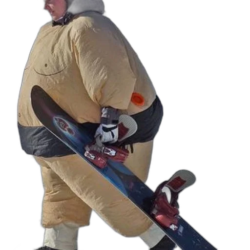 jacket, staff, robot, creature, concept art, 3d render, snow, person transparent PNG cut-out