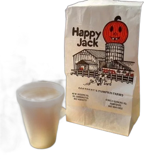 food, happy, jack, bag, sits, table, cup, tea transparent PNG cut-out