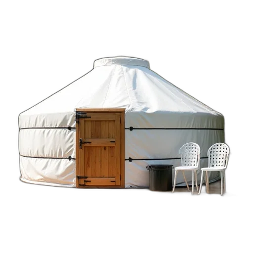 furniture, umbrella, 3d render, traditional, mongolian, yurt, white, fabric transparent PNG cut-out
