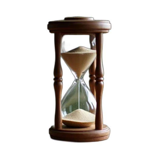 3d render, photorealistic, photo, hourglass transparent PNG cut-out