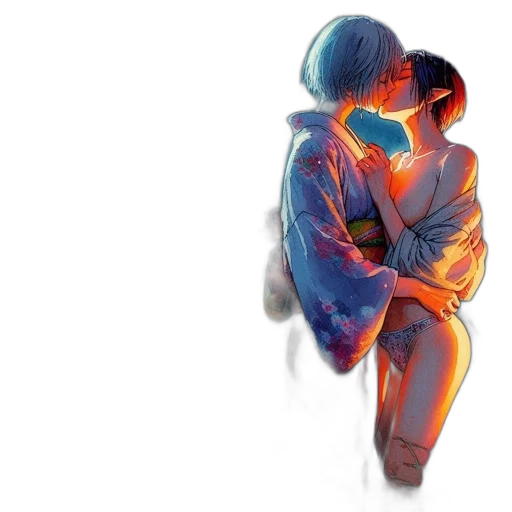 jacket, watercolor, concept art, oil painting, pixel art, neon lights, outer space, fire transparent PNG cut-out