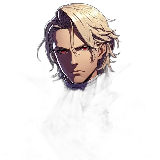 face, hair, staff, mask, pixel art, concept art, fantasy art, comic book art transparent PNG cut-out