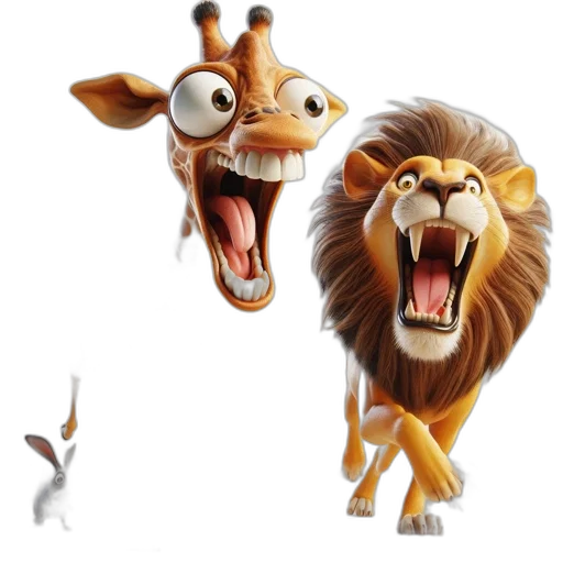animal, concept art, 3d render, cartoon, photorealistic, image, giraffe, shock transparent PNG cut-out