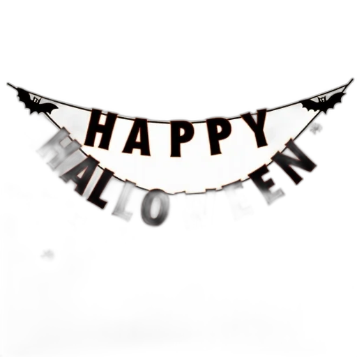 jewelry, hat, mask, staff, halloween-themed, banner, word, happy transparent PNG cut-out