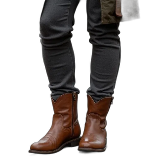 jacket, shoes, staff, 3d render transparent PNG cut-out