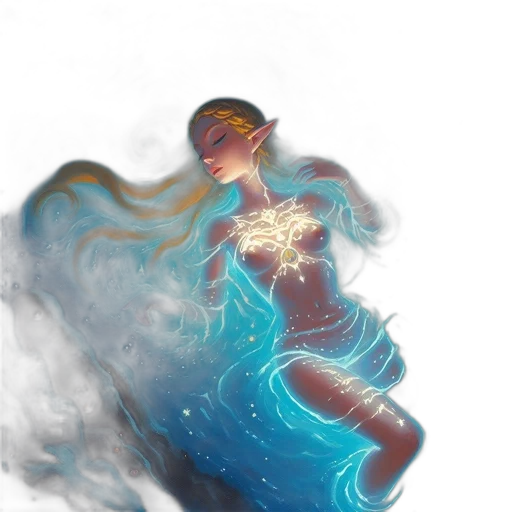dress, dragon, fantasy art, concept art, comic book art, watercolor, underwater, fire transparent PNG cut-out