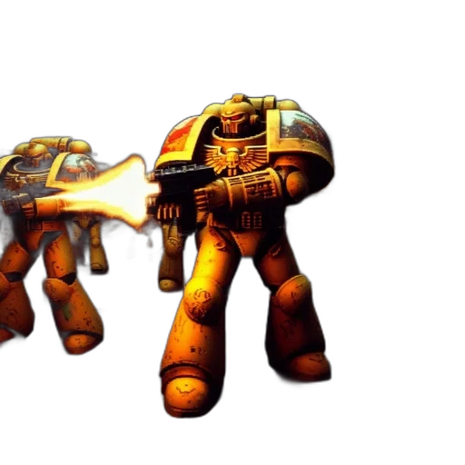weapon, robot, concept art, 3d render, fantasy art, pixel art, golden, science transparent PNG cut-out
