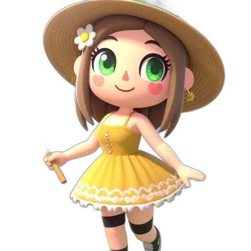 dress, hat, staff, animal, 3d render, concept art, cartoon, photorealistic transparent PNG cut-out
