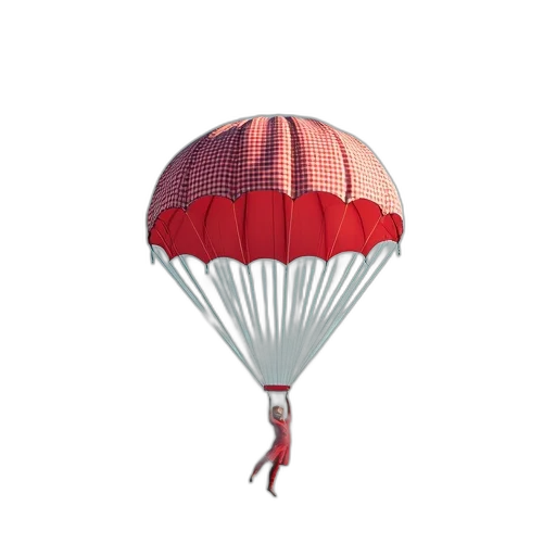 umbrella, 3d render, pixel art, concept art, red, health, insurance, parachute transparent PNG cut-out