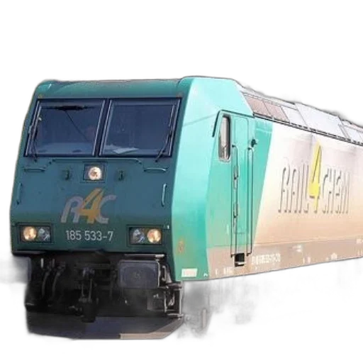 green, silver, train, logo, rail4chem, side transparent PNG cut-out