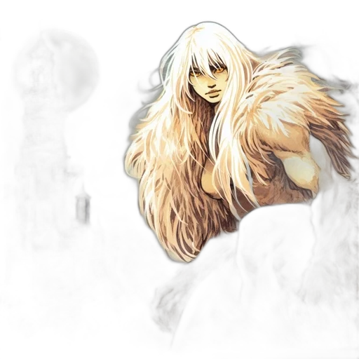 creature, hair, animal, dragon, fantasy art, concept art, watercolor, comic book art transparent PNG cut-out