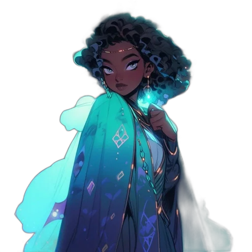 dress, staff, crown, jacket, concept art, fantasy art, pixel art, watercolor transparent PNG cut-out
