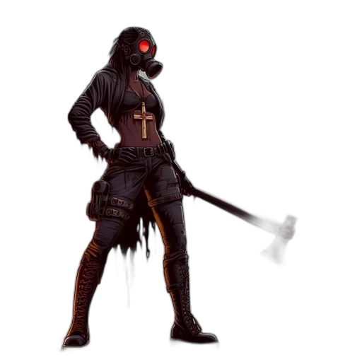 staff, sword, weapon, mask, concept art, pixel art, fantasy art, 3d render transparent PNG cut-out