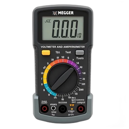 digital, multimeter, black, gray, color, scheme, displayed, against transparent PNG cut-out