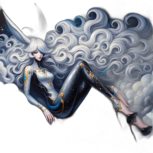 dragon, creature, mask, dress, fantasy art, concept art, watercolor, photorealistic transparent PNG cut-out