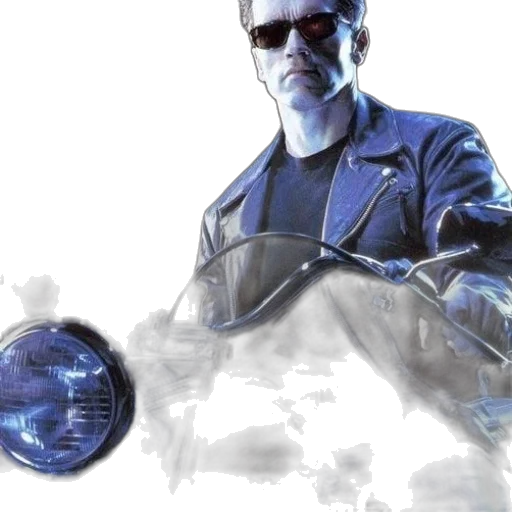 jacket, robot, concept art, cyberpunk, 3d render, comic book art, blue, movie transparent PNG cut-out