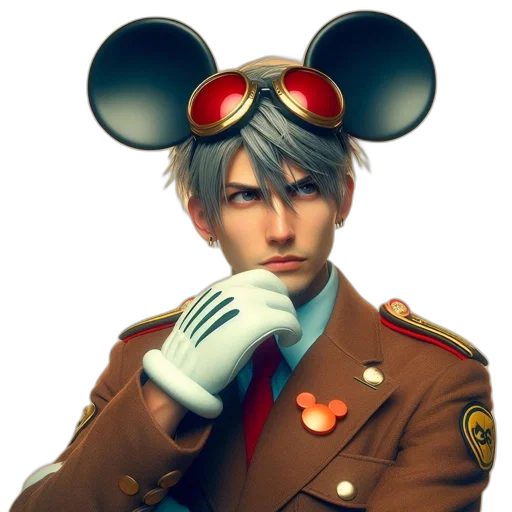 hat, staff, jacket, face, concept art, photorealistic, 3d render, fantasy art transparent PNG cut-out
